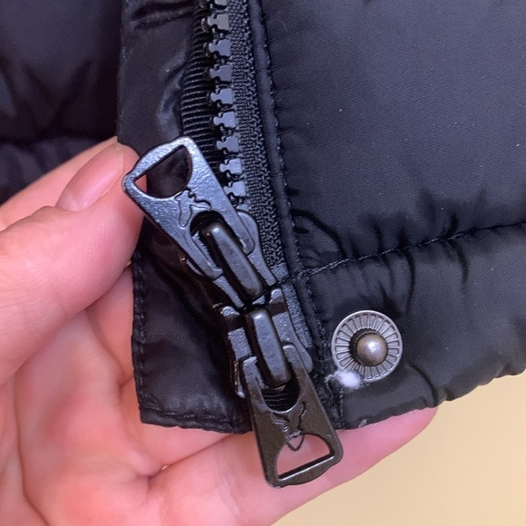 American Eagle Outfitters | Black Quilted Zip Snap Missing Hood Puffer Jacket L - Picture 14 of 17